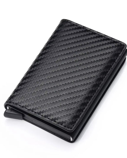 Slick Carbon Fiber Credit Card Holder & Wallet for Men RFID Smart Metal protection 