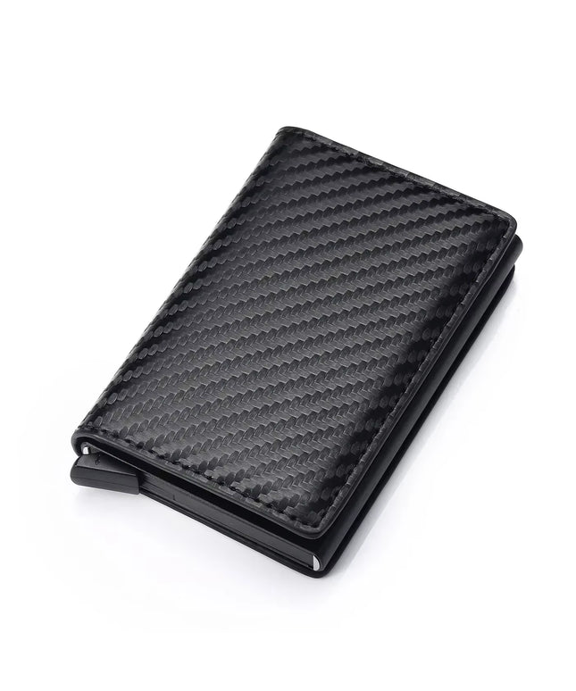 Slick Carbon Fiber Credit Card Holder & Wallet for Men RFID Smart Metal protection 