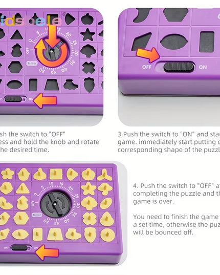Time Puzzle - fun family  Board Game Shape Matching Puzzles for Kids 
