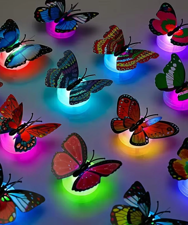 10 Pieces 3D LED Butterfly Night Lights Butterfly Glow Wall decoration  