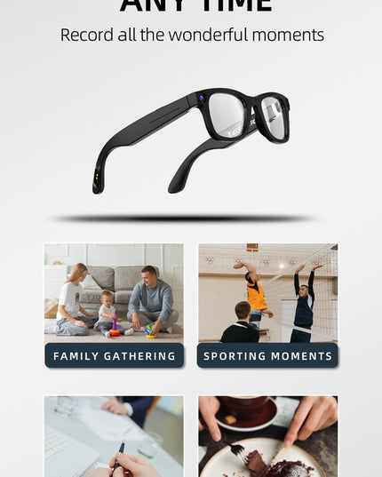 800W Pixel Intelligent Glasses G300 AI HD Shooting, Video Recording,Voice Call, pictures, Translation Auto Tinting Smart Glasses