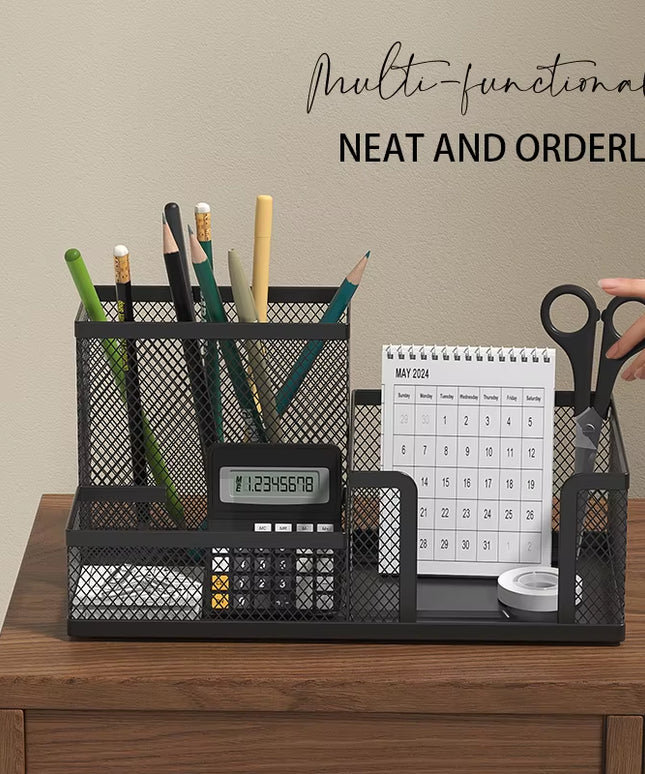 Mesh Desk Office Supplies Organizer, , Stationery storage