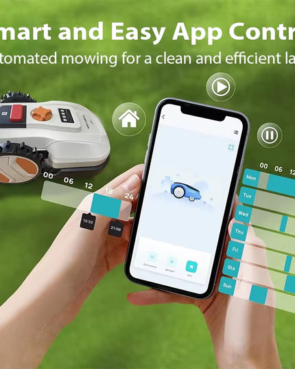 Smart Robotic Lawnmower with App Control ,Wifi & Bluetooth for 600M² 