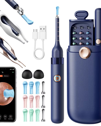 Smart Ear Cleaner- Waterproof Ear Wax Removal kit with Camera for any age or pets