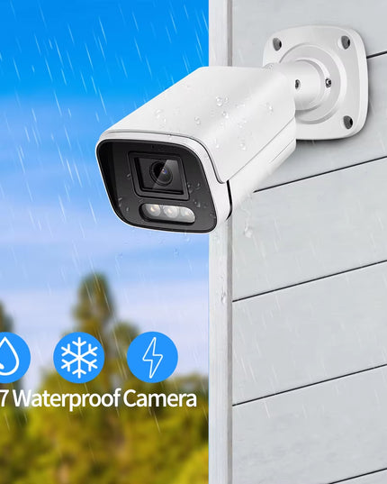 Waterproof all weather 4K IP Outdoo cctv camera Audio 8MP POE H.265 Onvif Metal Bullet CCTV Home Color Night Vision 