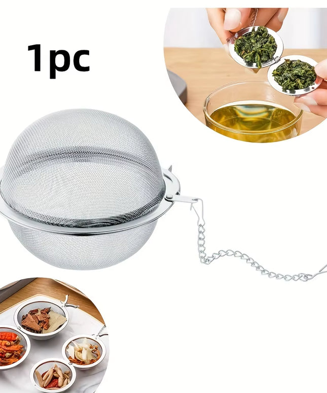 1PC Stainless Steel Flavor Filter Ball for food /  tea / soup,  with Extension Chain Hook
