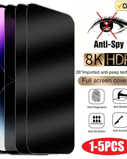 3 PCS Anti-Spy and glass protector Glass for iphone 17 & 17 Pro 