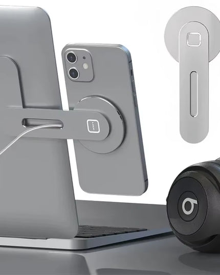 Magnetic Foldable Side Mount Phone Holder for Laptop & Monitor