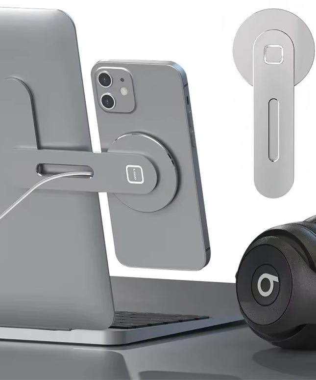 Magnetic Foldable Side Mount Phone Holder for Laptop & Monitor
