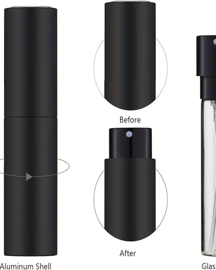 Mini 3pcs 10Ml Travel Perfume Spray bottle set , Refillable Cologne Container- glass bottle