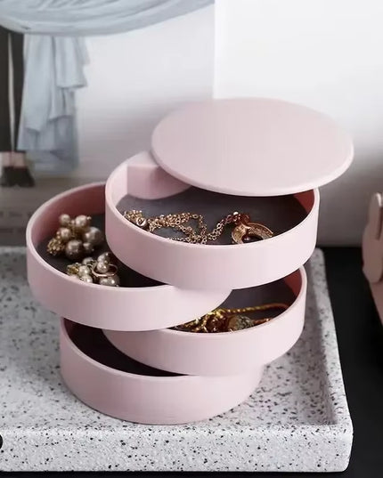 4 Layers Rotating Jewellery / accessories Storage Box 