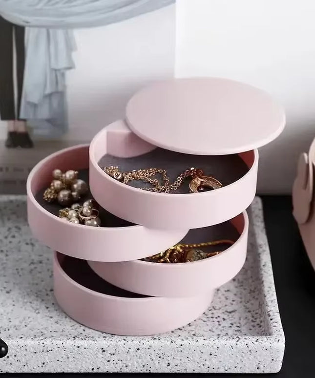 4 Layers Rotating Jewellery / accessories Storage Box 