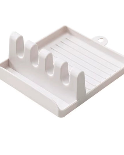 Kitchen Spoon, fork, spatula and pan lid holder, non-slip pad for cooking 