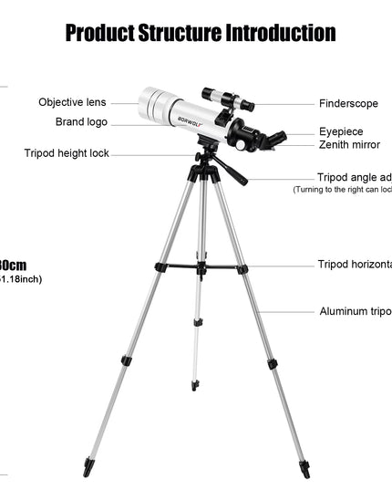 70400 HD Professional High-Definition Astronomical Telescope 333X to See the Moon and Stars or Bird Watching