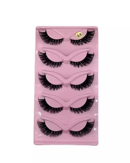 5 Pairs Cat Eye Makeup Lashes Faux Eyelashes
