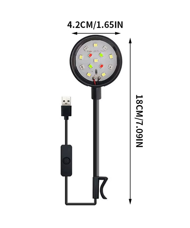 Fully adjustable small USB Light 360° Rotation aquarium LED Lighting