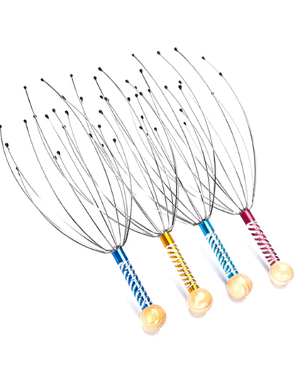 Octopus Head Scratching Scalp Relaxation Relief Massager, Relieves Tension Health Care Tools Random