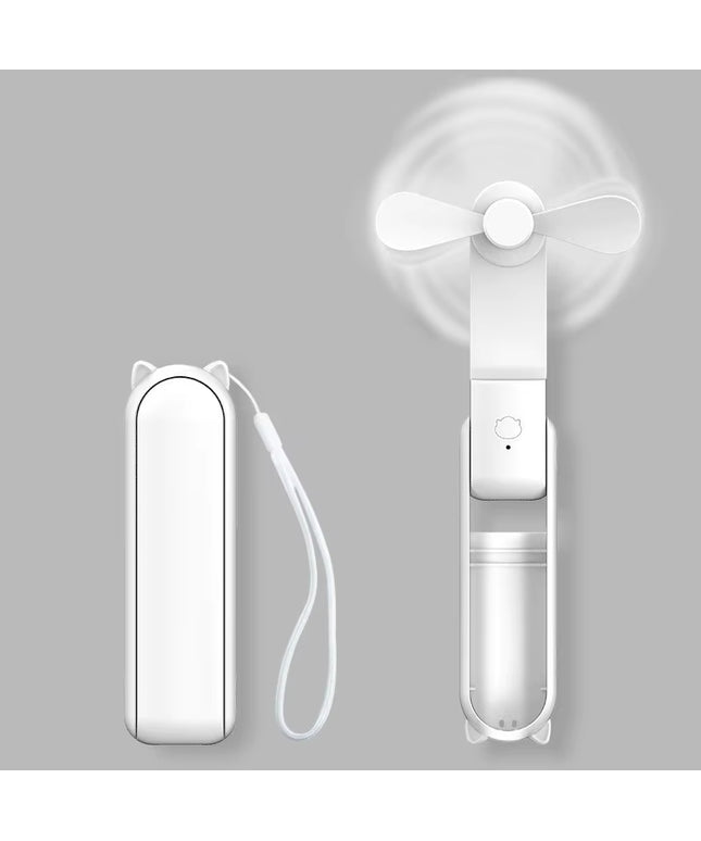 Portable Mini Fan, USB Rechargeable, 3-Speed Adjustable, Foldable Handheld Fan