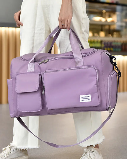 Women's 35L capacity Large waterproof Carry on Travel Bag , Duffle Bags , gym bag with Shoe Compartment 