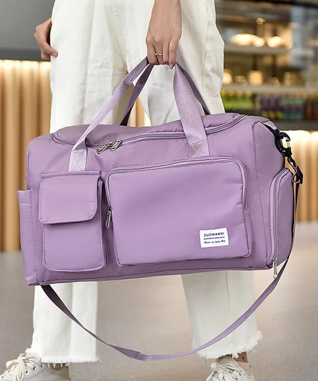 Women's 35L capacity Large waterproof Carry on Travel Bag , Duffle Bags , gym bag with Shoe Compartment 