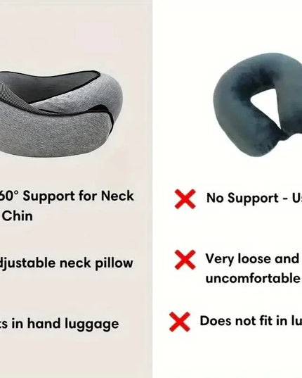 Portable Travel Snail Style Neck Pillow Memory best for Neck Support, Soft and supports all around the neck