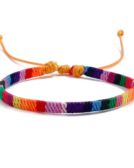 24Pcs Bohemian Style handmade unisex Bracelets Set, Colorful Cloth art Bracelet