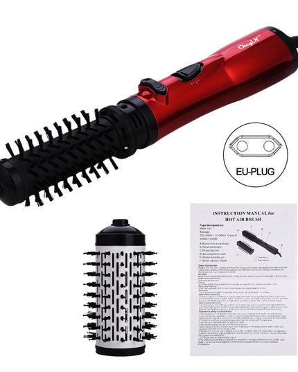 2 in 1 Auto-Rotating Hair Dryer Brush, Curling, Straightening Styling round Dryer Volumizer