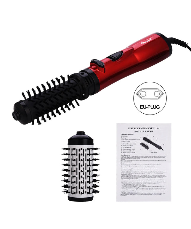 2 in 1 Auto-Rotating Hair Dryer Brush, Curling, Straightening Styling round Dryer Volumizer