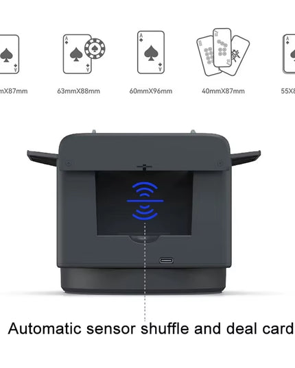 360° Rotating Automatic Card Shuffle Dealer Machine 2 in 1 Playing Cards Shuffling Dealing 