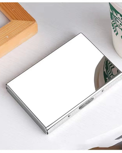 Mirror polished aluminum metal Antitheft anti Rfid Blocking ID & Bank Credit Card Holder Wallets