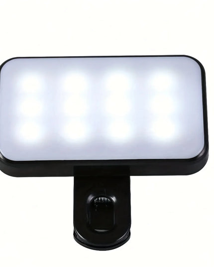 Portable Mini Selfie Light Rechargeable with 3 deeming Modes and Clip for Mobiles and Computer