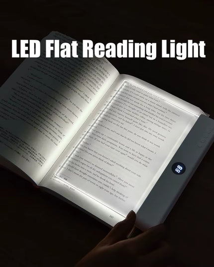 Slight zoomed LED Flat Panel Night Reading USB light with 3 different dimmable warm light for Eye Protection & easy reading