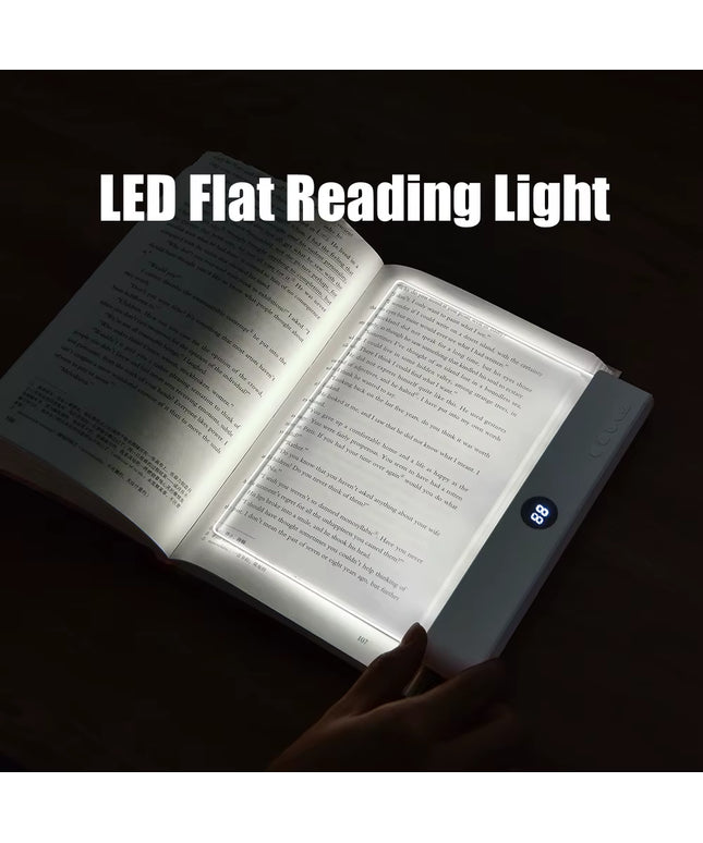 Slight zoomed LED Flat Panel Night Reading USB light with 3 different dimmable warm light for Eye Protection & easy reading