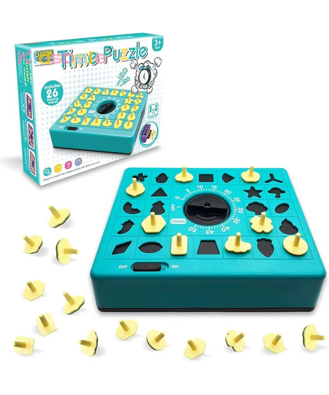 Time Puzzle - fun family  Board Game Shape Matching Puzzles for Kids 