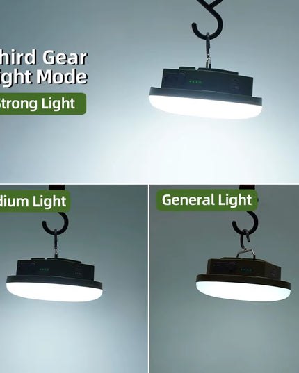 MoonLIGHT- 9900Mah waterproof LED Rechargeable portable Powerful Camping light with magnet Lantern with Magnet 