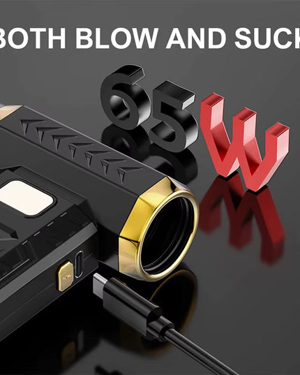 1000000RPM 6 wind Adjustable Multi-use 2 In 1 Turbo Jet powerful Blower & suction -with 3 head set, USB Rechargeable 55M/S Violent Blower
