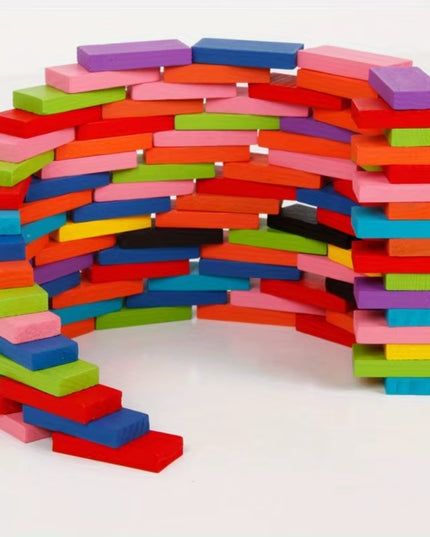 120Pcs Domino Set - Multicolor Building & Stacking Blocks Board Game