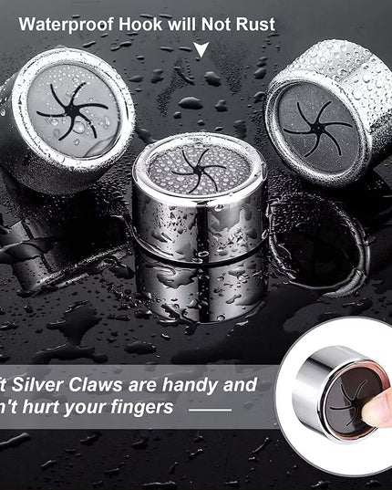 3PCS Non Punching kitchen rug / decoration holder/ bathroom towels wall mounted clips 