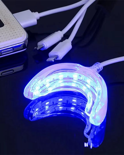 BrightTeeth - portable LED blue light Teeth Whitening device chargable by Usb/Iphone/Android 