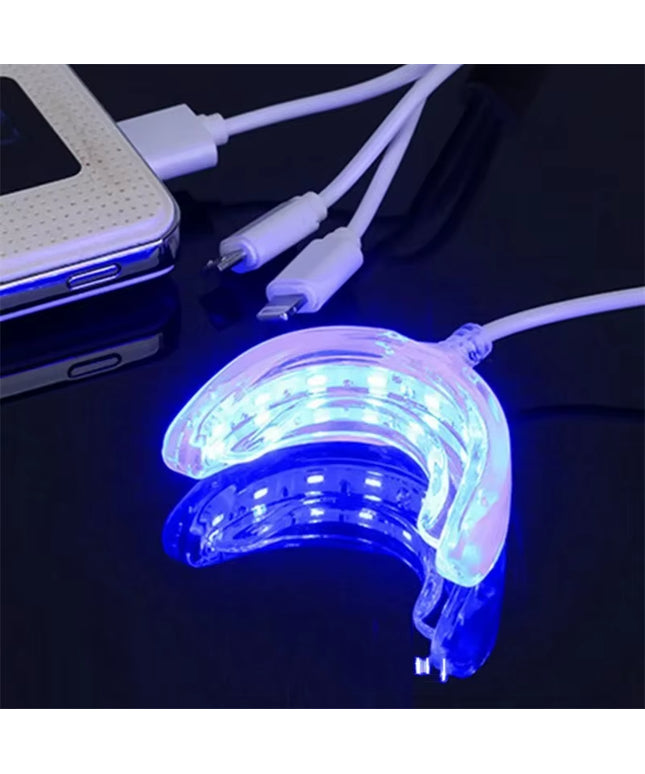 BrightTeeth - portable LED blue light Teeth Whitening device chargable by Usb/Iphone/Android 