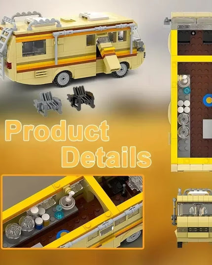 360Pcs Breaking Bad movie RV Lab building blocks lego style DIY model