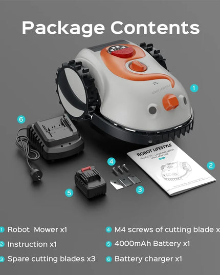 AutoMow Smart Lawn Robot – Wireless Precision Visual Sensors Cutting System