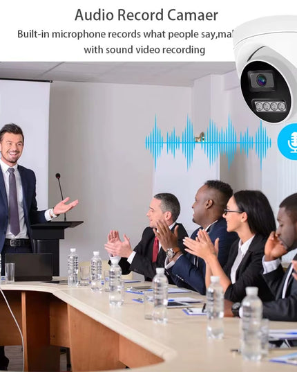 4K  HD Color Night Vision CCTV Video Security Camera for NVR, 5MP POE, IP Onvif H.265 48V Audio Dome 