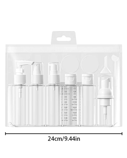 11Pcs Set Travel Bottle Set 60Ml Refillable Bottle Soft Plastic for Lotion, cream ,Shampoo 
