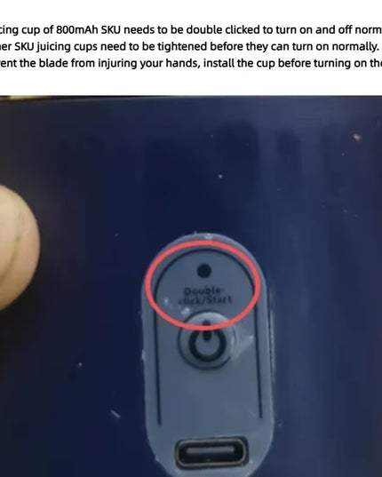 juicerblend - small rechargable juice maker / blender & juice cup + 2pcs cups