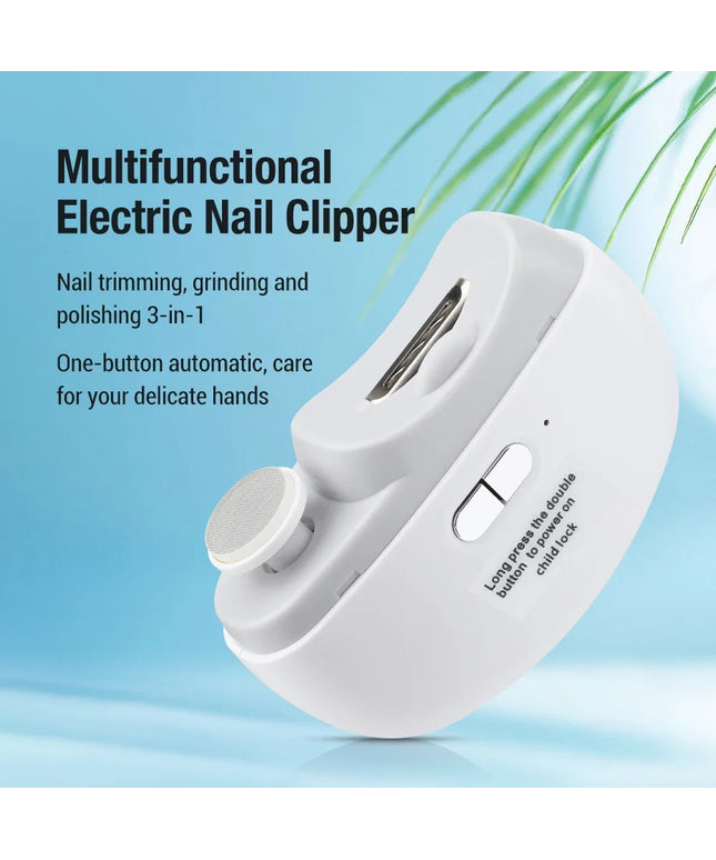 Rechargeable Electric Nail Clipper, Grinding, Polishing with Light for adults and kids