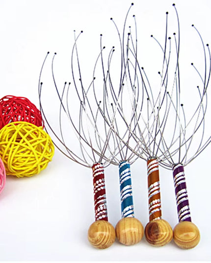 Octopus Head Scratching Scalp Relaxation Relief Massager, Relieves Tension Health Care Tools Random