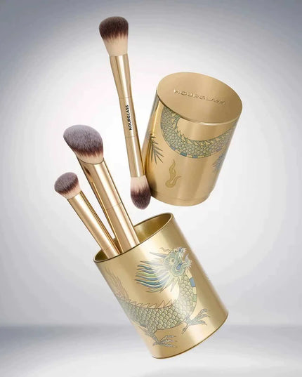 HourGlass Makeup Brush - 3pcs Foundation and concealer Loose Powder Brush + Brush Cartridge