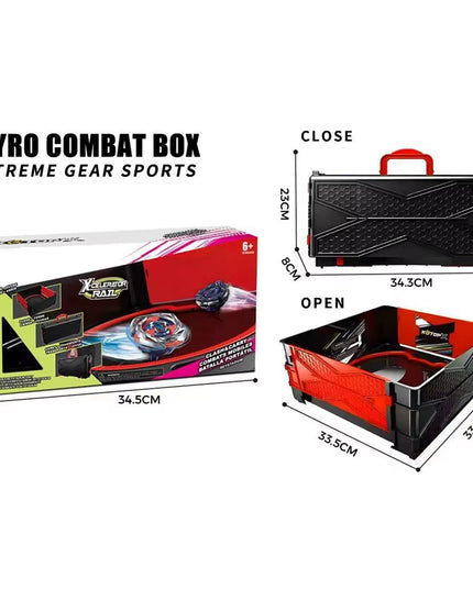 6 pcs spinning tops full set with foldable stadium box