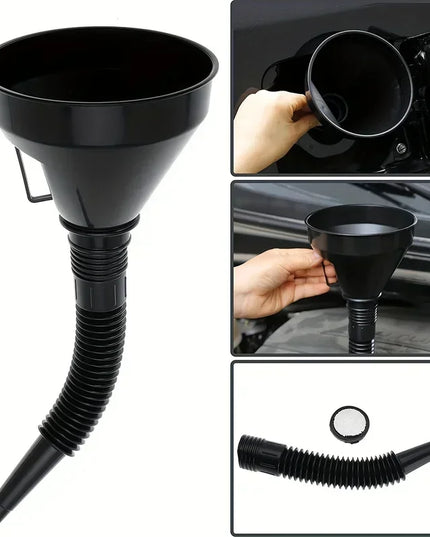 Multi use spill-proof and Flexible Automotive Fuel Funnel -1pcs
